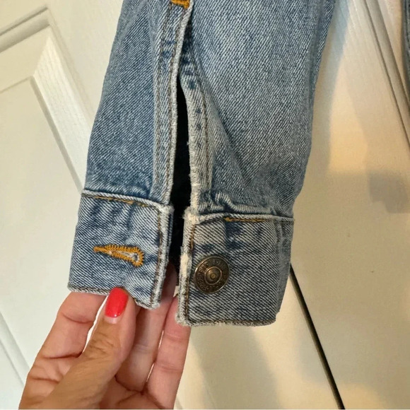 Free People Studded Denim Trucker Jacket - Picture 5 of 9